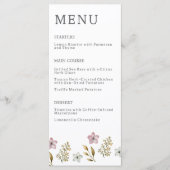 Menu Français Lilac Aquarelle Florale Élégante Printemp (Devant)