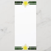 Menu Frangipani jaune Plumeria (Dos)