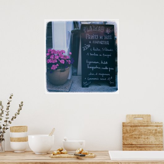 Menu Frans-alkbordmenu Poster (Keuken)