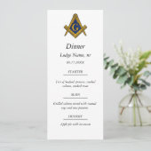 Menu Freemason Masonic Dîner de maçonnerie (Debout devant)