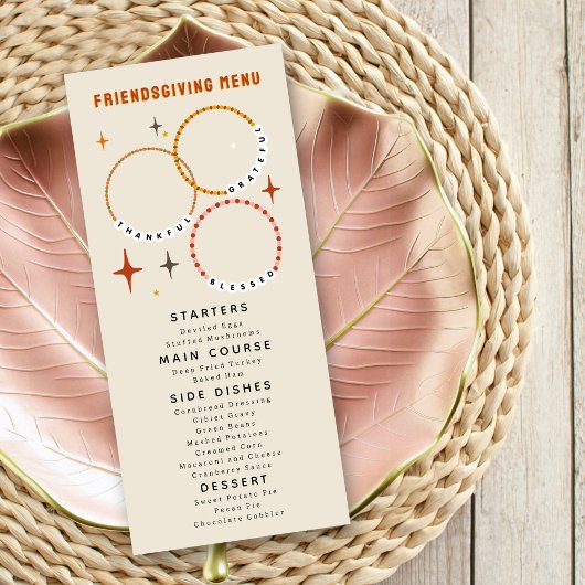 Menu Friendsgiving Thanksgiving Friendsgiving