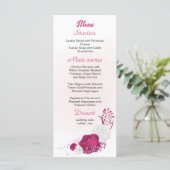 Menu fuchsia & blanc mariage floral (Debout devant)