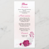 Menu fuchsia & blanc mariage floral (Devant)