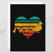 Menu Funny Mama Duck 3 Canettes | Canard Pour Noël  (Devant / Derrière)