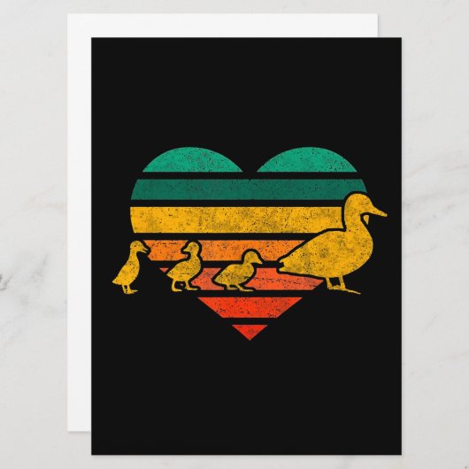 Menu Funny Mama Duck 3 Canettes | Canard Pour Noël  (Devant / Derrière)