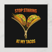Menu Funny Taco Lover Stop Staring (Devant)