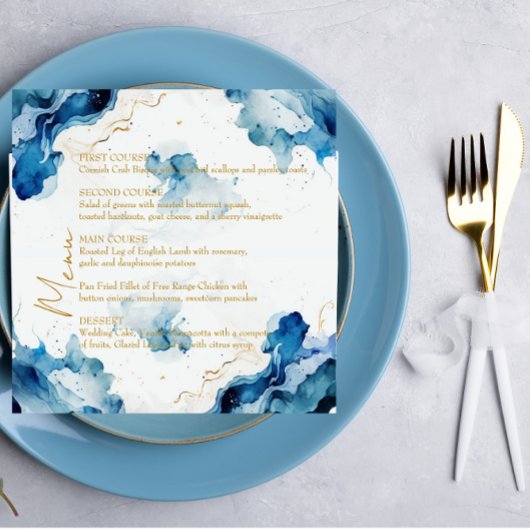 Menu Gala AZURE Marble Dreams
