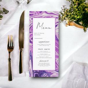Menu Galaxie bleue minimale moderne Mariage d'art Abstr