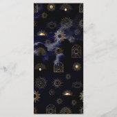 Menu Galaxie céleste Sun Crescent Moon Navy (Dos)