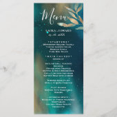 Menu galaxie de nébuleuse verte ciel nocturne feuille d (Devant)