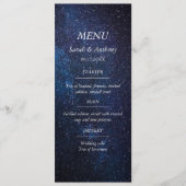 Menu Galaxy Celestiy Stars Night Sky Mariage Food (Devant)