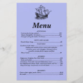 Menu Galleon (Devant)