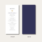 Menu Garçon bleu marine Première Communion