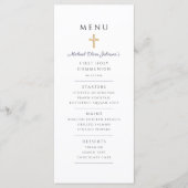 Menu Garçon bleu marine Première Communion (Devant)