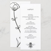 Menu Garden Bee Mariage (Devant / Derrière)