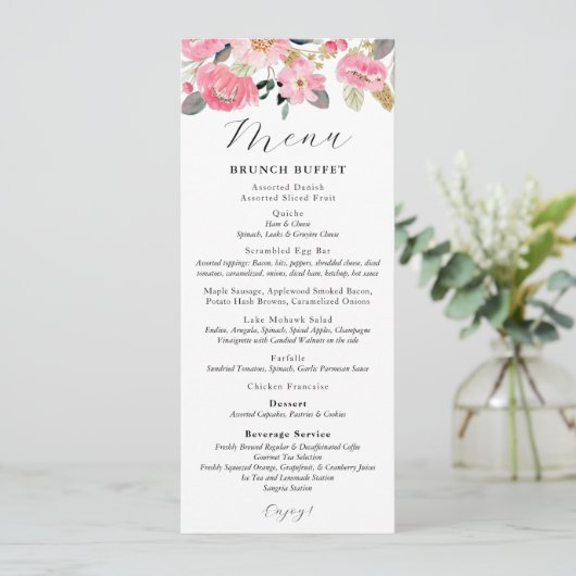 Menu Garden Bridal Tea Party (Debout devant)