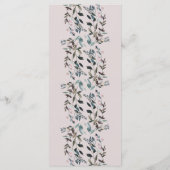 Menu Garden Crest Mauve Purple Floral Mariage 4 Parcour (Dos)