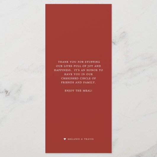 Menu Gâteau de homard| Thème Rouge Tide