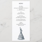 Menu Gâteau de mariage de la ville de New York (Devant)
