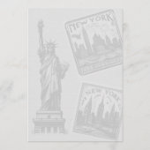 Menu Gâteau de mariage de New York City (Dos)