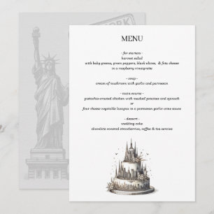 Menu Gâteau de mariage de New York City