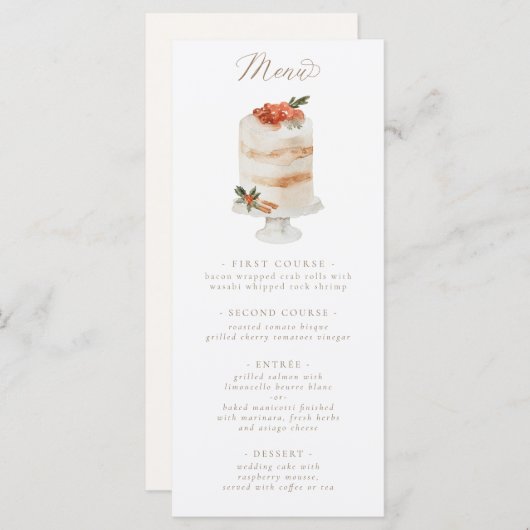 Menu Gâteau de Noël (Devant / Derrière)