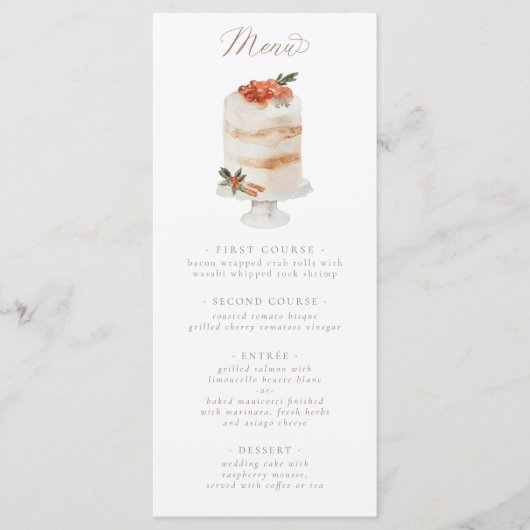 Menu Gâteau de Noël (Devant)