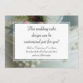 Menu Gâteau mariage (Dos)