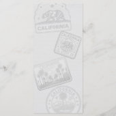 Menu Gâteau Mariage californien (Dos)