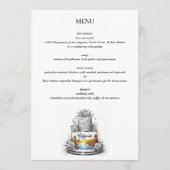 Menu Gâteau Mariage californien (Devant)