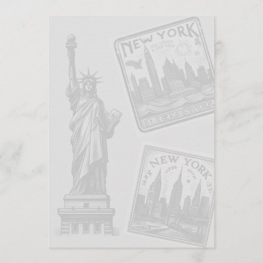 Menu Gâteau Mariage de New York (Dos)