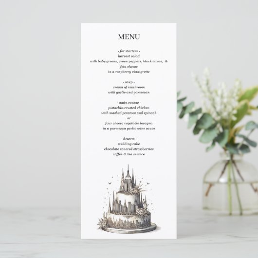 Menu Gâteau Mariage de New York (Debout devant)