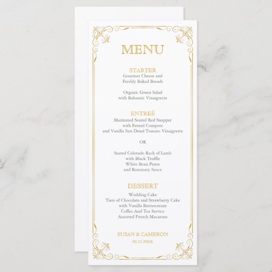  menu Gatsby | bewerkbare kleur (Voorkant / Achterkant)