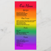 Menu Gay pride arc-en-ciel aquarelle (Devant)