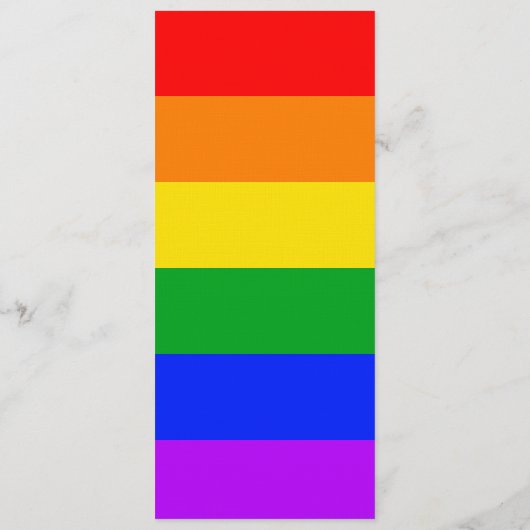 Menu gay pride Mariage Rainbow (Dos)