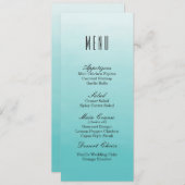 Menu gelé de dîner de mariage d'Ombre | de lac (Devant / Derrière)