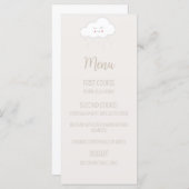 Menu Genderneutraal Baby shower (Voorkant / Achterkant)