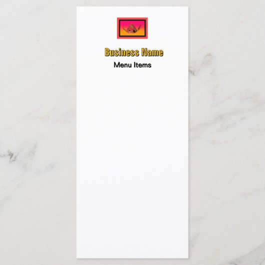 Menu Geo Bamboo Maze Teapot Red Caterer (Devant)