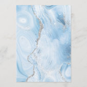 Menu Géode Agate Bébé Bleu Parties scintillant argent M (Dos)