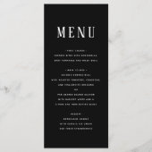 Menu géométrique de gala à l'aquarelle noire (Devant)