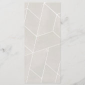 Menu Géométrique Gala Aquarelle Crème (Dos)