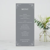 Menu Géométrique Gris Élégant (Debout devant)