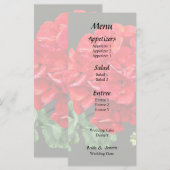 Menu Géranium Rouge Clair (Devant / Derrière)