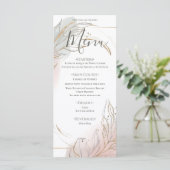 Menu Gilded Gold Sage & Blush Botanical Wedding (Debout devant)