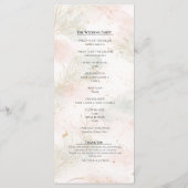 Menu Gilded Gold Sage & Blush Botanical Wedding Program (Dos)