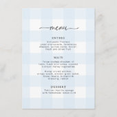 Menu Gingham Bleu (Devant)