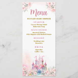 Menu Girl Princess Royal Castle Cinquième anniversaire