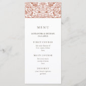 Menu Glam Elegant Faux Rose Gold Parties scintillant Da (Devant)
