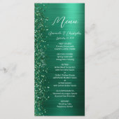 Menu Glam Emerald Green Parties scintillant Mariage en (Devant)