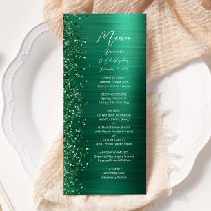 Menu Glam Emerald Green Parties scintillant Mariage en 